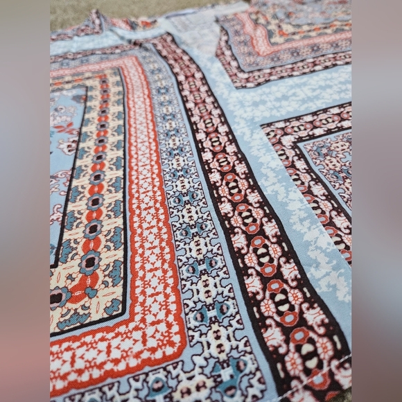 Sage The Label Bohemian Patchwork Short Sleeve Crop Top, Size Small - Picture 2 of 5